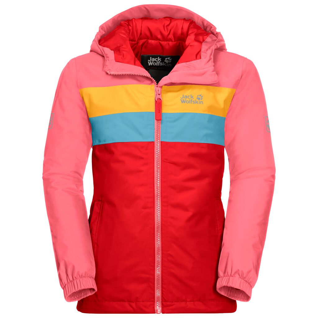 Jack Wolfskin FOUR LAKES Gyerek Vízálló Kabát Piros - DOXPWE-209